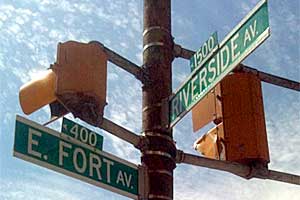 Riverside Avenue Sign along Fort Avenue